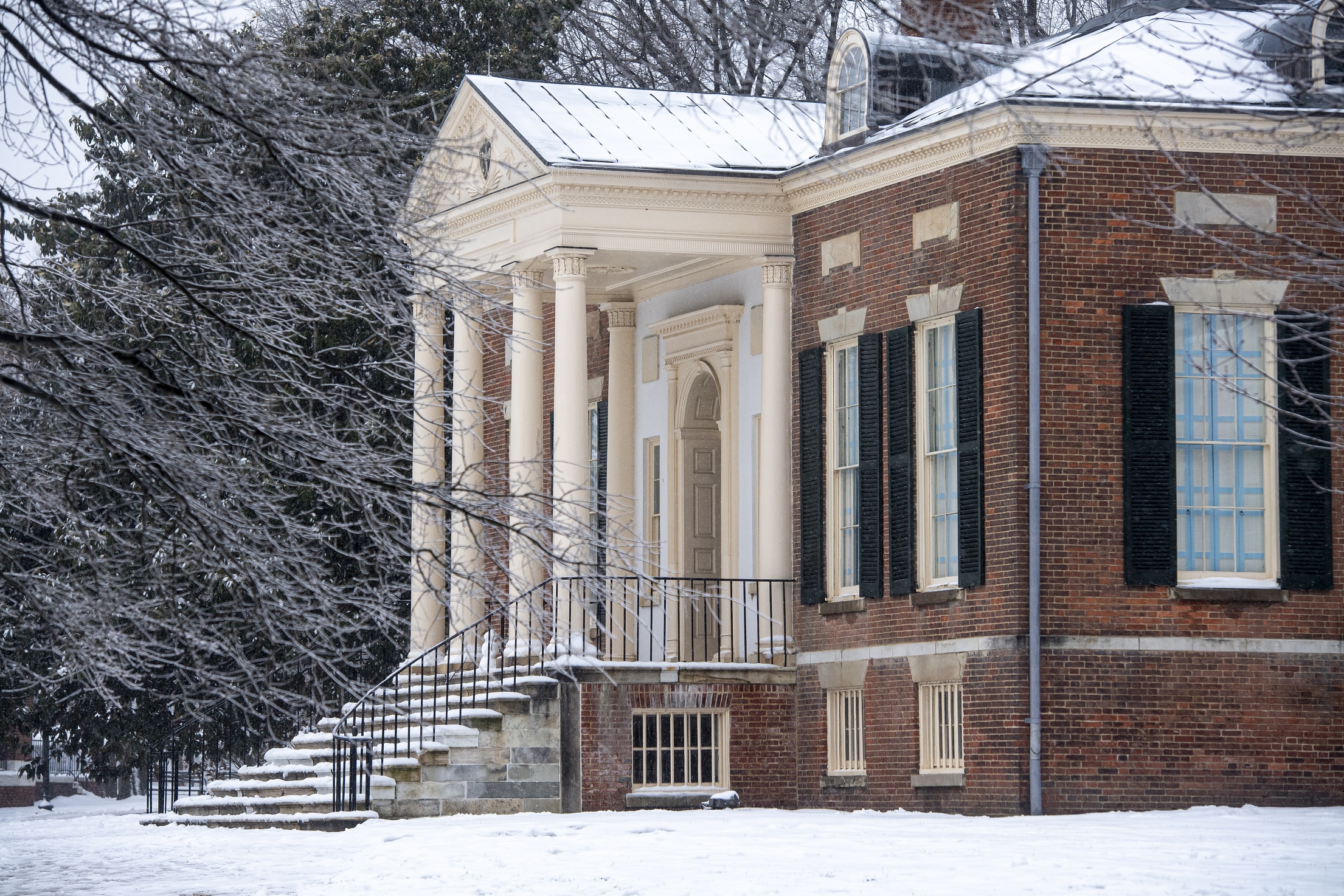 Homewood Museum in the snow